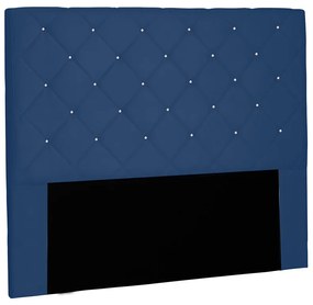 Cabeceira Tania Para Cama Box Casal 140 cm Suede - D'Rossi - Azul Marinho