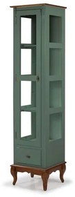 Cristaleira Malaga Verde Musgo Porta de Vidro 1 Gaveta 205cm - 59879 Sun House