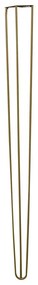 Kit 6 Pés de Metal 90 CM Hairpin Legs Aparador e Mesa de Canto Dourado G41