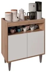 Balcão Aparador Buffet Cantinho do Café 71cm Lice M24 Freijó/Branco -