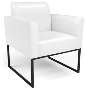 Poltrona Base Industrial Preto Marisa Corano D03 - DRossi - Branco