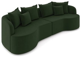 Sofá 4 Lugares Orgânico Living 250cm Mersa Veludo K01 - D'Rossi - Verde