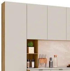 Cozinha Compacta Com Balcão 200cm Louvre K02 Freijó/Soft - Mpozenato