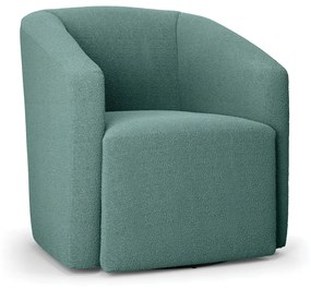 Poltrona Stella Max Bouclê Base Giratória - D'Rossi - Verde Menta