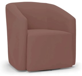 Poltrona Decorativa Base Giratória Stella Max Veludo Rosê D03 - D'Rossi