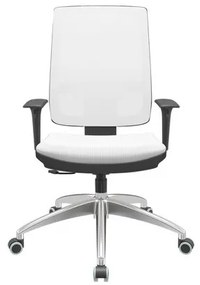 Cadeira Office Brizza Tela Branca Assento Aero Branco RelaxPlax Base Aluminio 120cm - 63845 Sun House