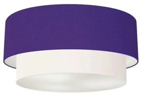 Plafon Para Quarto Cilíndrico SQ-3017 Cúpula Cor Roxo Branco