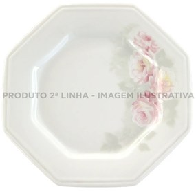 Prato Raso 28 Cm Porcelana Schmidt - Dec. Romântica Prisma 2° Linha E005