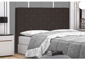 Cabeceira Tania Para Cama Box Casal 140 cm Suede Café - D'Rossi