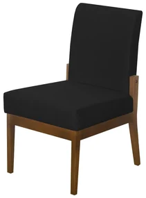 Cadeira de Jantar Helena Suede Preto - Decorar Estofados