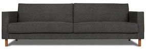 Sofa Lana 3 Lugares Linho Grafite Pes Natural 200cm - 73736 Sun House