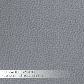 Poltrona Decorativa Reclinável Manual Moroni Couro Cinza G43 - Gran Belo
