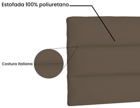 Cabeceira Painel La Italiana Para Cama Box Casal 140 cm Suede Caramelo - D'Rossi