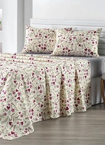 Jogo de Cama 150 Fios Floral Casal 4 Peças