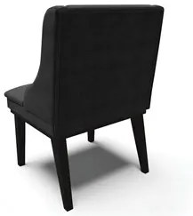 Kit 6 Cadeiras Estofadas para Sala de Jantar Base Fixa de Madeira Pret