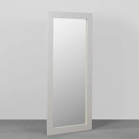 Espelho Noga Off White e Prata - 85cmx1,95m