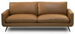 Sofá 4 Lugares Para Sala Living 282cm Merli L08 Couro Camel  - Mpozena