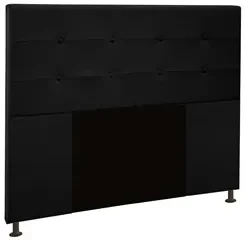 Cabeceira Cama Box Casal Queen 160cm Safira Sintético I02 Preto - Mpoz