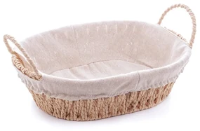 Cesta Com Alça Em Papel Oval Com Forro Em Tecido 27x20x12cm 61516 Wolff
