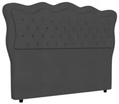 Cabeceira Casal King Cama Box 195cm Oregon Z04 Veludo Grafite - Mpozen