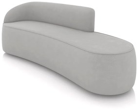 Sofá 4 Lugares Orgânico 220 cm Morgan Suede Cinza D03 - D'Rossi