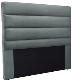 Cabeceira Cama Box Casal 140 cm Arles Veludo S04 - D'Rossi - Cinza