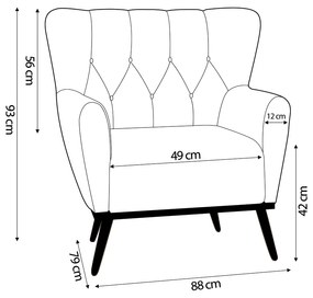 Kit 2 Poltronas Decorativas Pés Madeira Eivissa Veludo Marrom G45 - Gran Belo