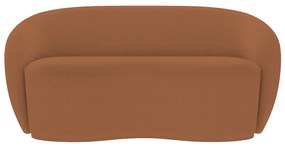 Sofá Living Decorativo 180cm 2 Lugares Íbis Encosto Fixo Bouclê Terracota G33 - Gran Belo