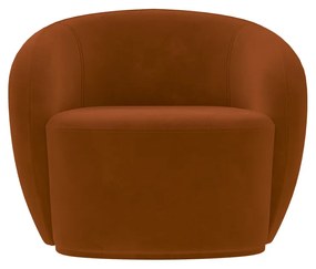 Kit 2 Poltronas Decorativas Sala de Estar Íbis Encosto Fixo Veludo Terracota G33 - Gran Belo