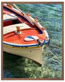 Quadro Decorativo Milos Foto Matte Proa de Barco Vermelho e Branco - CZ 44096
