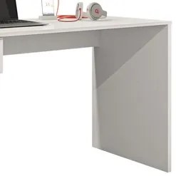 Mesa Home Office Notebook 127cm 1 Gaveta Gávea Branco - Móveis Leão