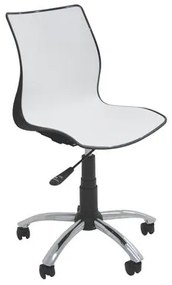 Cadeira Maja com rodízio preta/branca Tramontina
