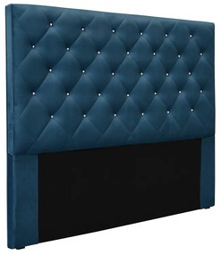 Cabeceira Cama Box Casal 140 cm Tania Veludo Azul Marinho S04 - D'Rossi