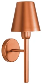 Arandela Duquesa C/ Cúpula Aluminio Haste Slim Tocha 1Xe27 Mini Ø13,5X... (MR-T - Marrom Texturizado)