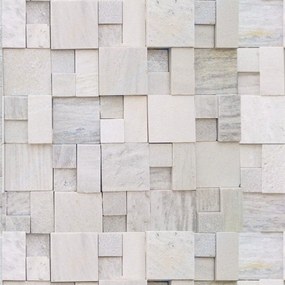 Papel de parede adesivo pedra irregular branca