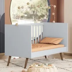 Berço Americano Mini Cama Retrô Q Encanto Cinza - Qmovi