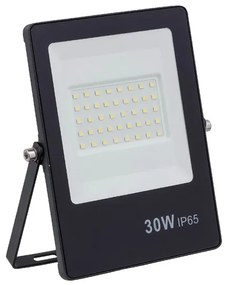 Projetor Led Ultrafino Aluminio 30W 120 6500K Ip65 - PRETO