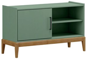 Rack Decorativo Armie 01 Porta Madeira G74 Verde/Freijó - Gran Belo