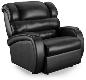 Poltrona do Papai Reclinável Napoli Power Touch Massagem PU Preto Brilho FH1 - D'Rossi