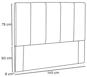 Cabeceira Cama Box Casal 140 cm Arizona Veludo S04 - D'Rossi - Vinho