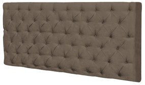 Cabeceira Painel Cristal para Cama Box Casal 1,60 m Suede Marrom Rato - D'Rossi