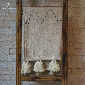 Manta em Algodão Boho Minimalista