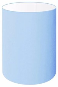Cúpula abajur e luminária cilíndrica vivare cp-8003 Ø15x20cm - bocal europeu - Azul-Bebê