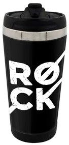 Copo Térmico 500ml Inox Preto Rock Baquetas