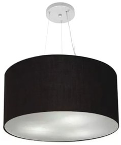 Lustre Pendente Cilíndrico Vivare Md-4191 Cúpula em Tecido 55x25cm - Bivolt