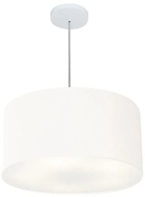 Lustre Pendente Cilíndrico Vivare Md-4243 Cúpula em Tecido 45x25cm - Bivolt