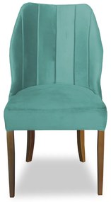 Kit 4 Cadeiras De Jantar Safira Suede Azul Tiffany