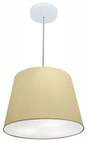 Pendente Cone Bege MJ-4246 Para Mesa de Jantar e Estar