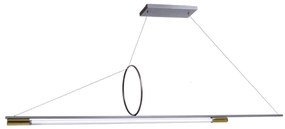 Pendente Retangular Para Tubular T8 120Cm 150X30X36Cm | Old Artisan Pd... (GRAFITE / COBRE FOSCO)