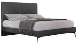 Cama Casal Queen com Cabeceira 165cm Pés Metálicos Elisa S05 Veludo Pr